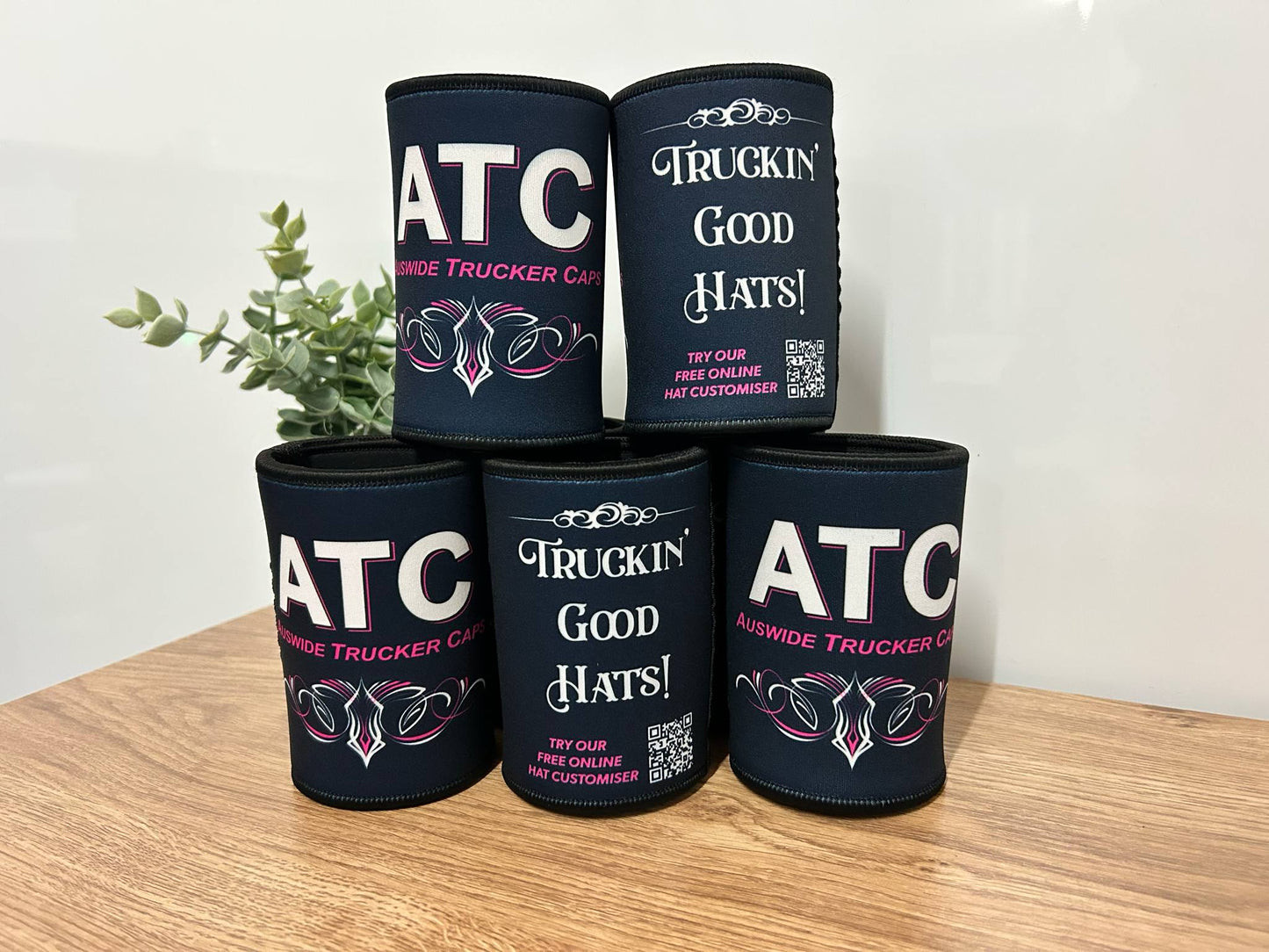Navy/PinkATC Stubby Cooler