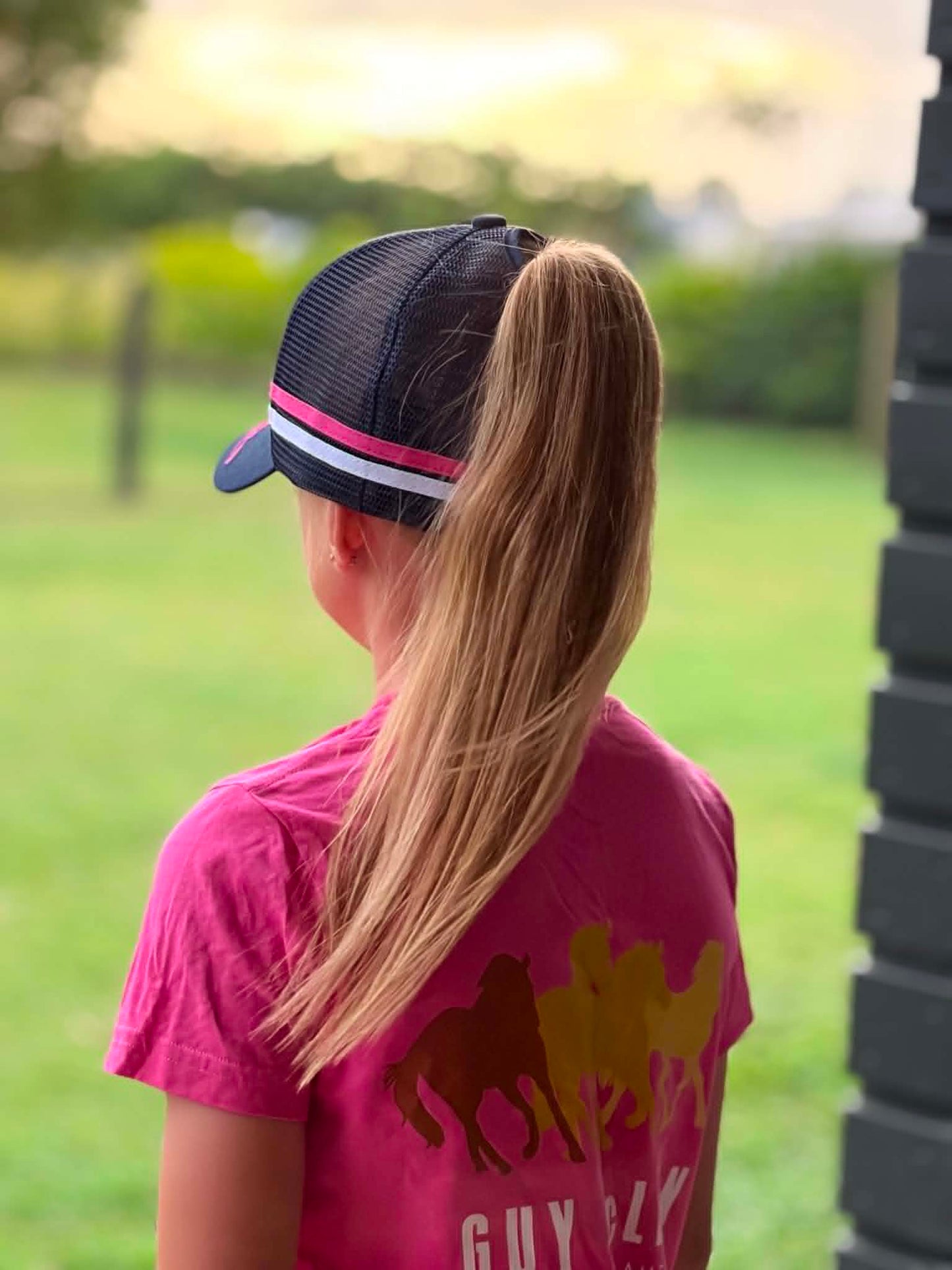 High Pony Navy & Pink Cap