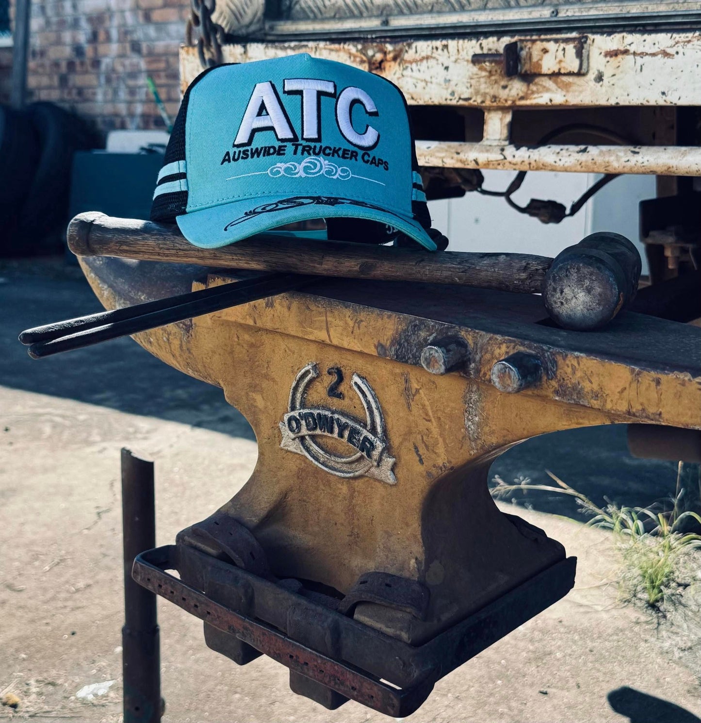 Teal with Black Trucker Cap