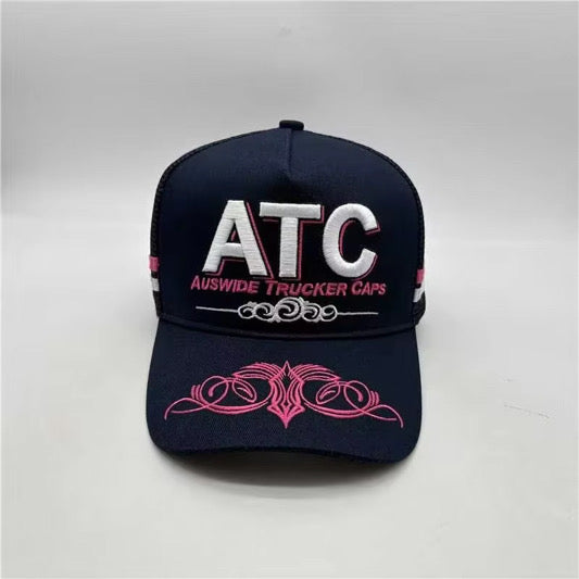 High Pony Navy & Pink Cap